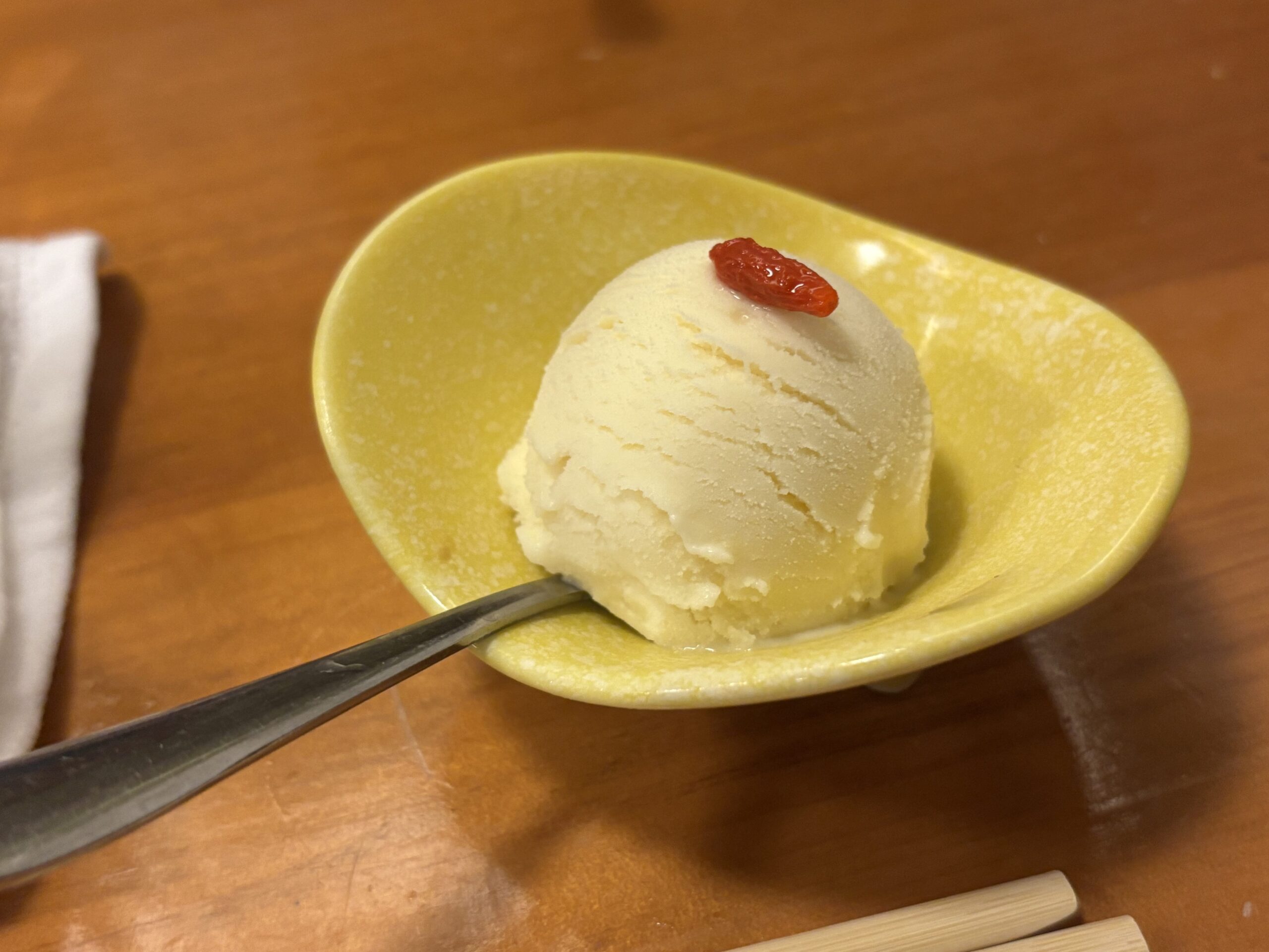 食後のアイスクリーム